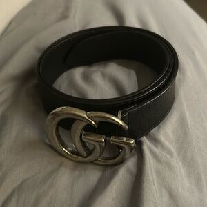 Gucci gg 32-34 silver men buckle